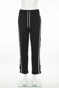 Generisch Sporthose Damen Seitlich zu öffnen Bequeme Jogginghose mit Seitlicher Knopfleiste