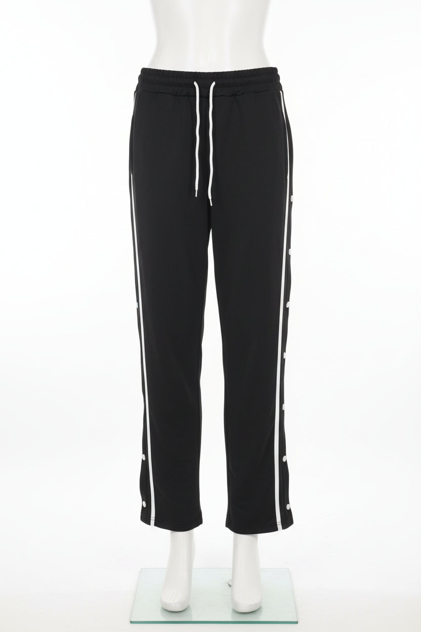 Generisch Sporthose Damen Seitlich zu öffnen Bequeme Jogginghose mit Seitlicher Knopfleiste