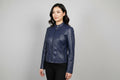 Lederjacke Damen Kunstlederjacke kurz Bikerjacke