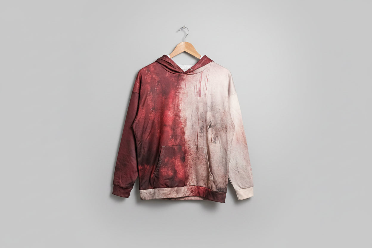 Kaputzenpullover Damen Blutig "Problem Gelöst"