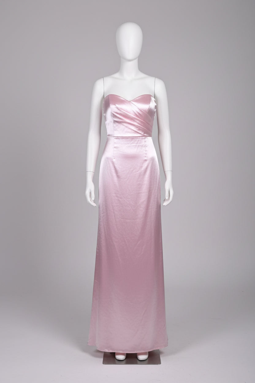 Damen Elegantes Langes Ballkleid mit Taschen Satin A-Line Backless