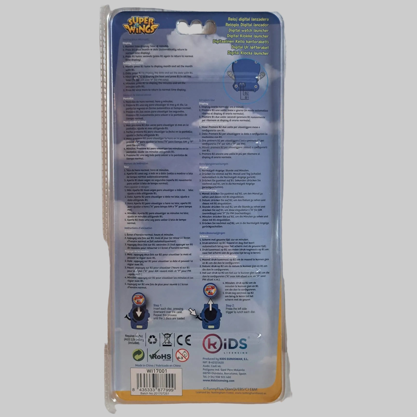 Super Wings Digitaluhr mit Launcher (Modell KE02)