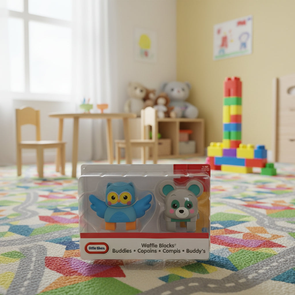 Little Tikes Waffle Blocks 2 Figuren Set Eule und Bär