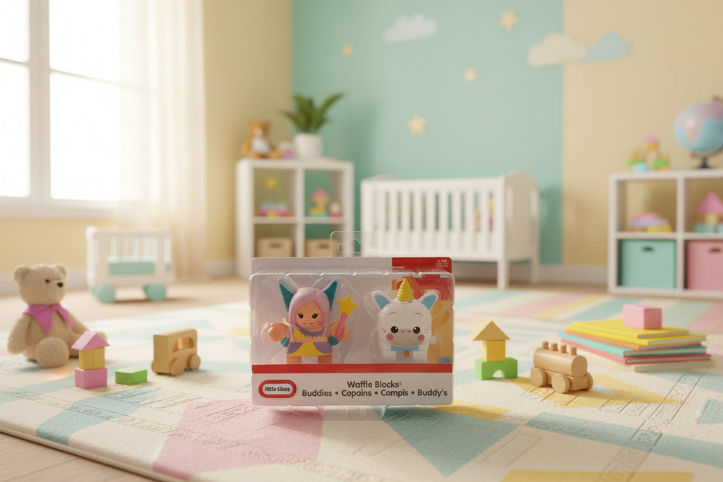 Little Tikes Waffle Blocks Buddies Double Figure Pack Fee mit Zauberstab und ein Einhorn