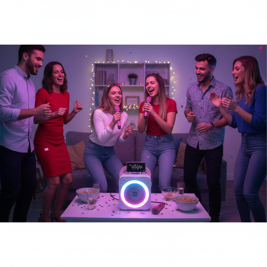 Rock Jam Karaoke Party Speaker mit Voice chainging effects und Bluetooth