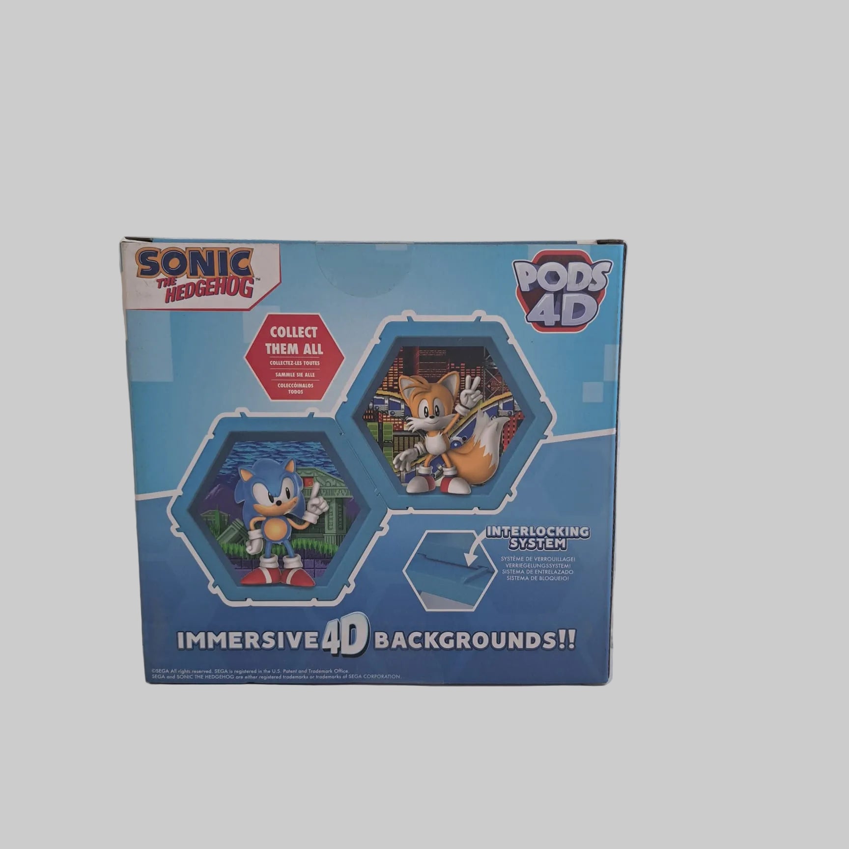 WOW! PODS 4D Sammelfigur von Tails aus Sonic the Hedgehog in einer beleuchtbaren Verpackung