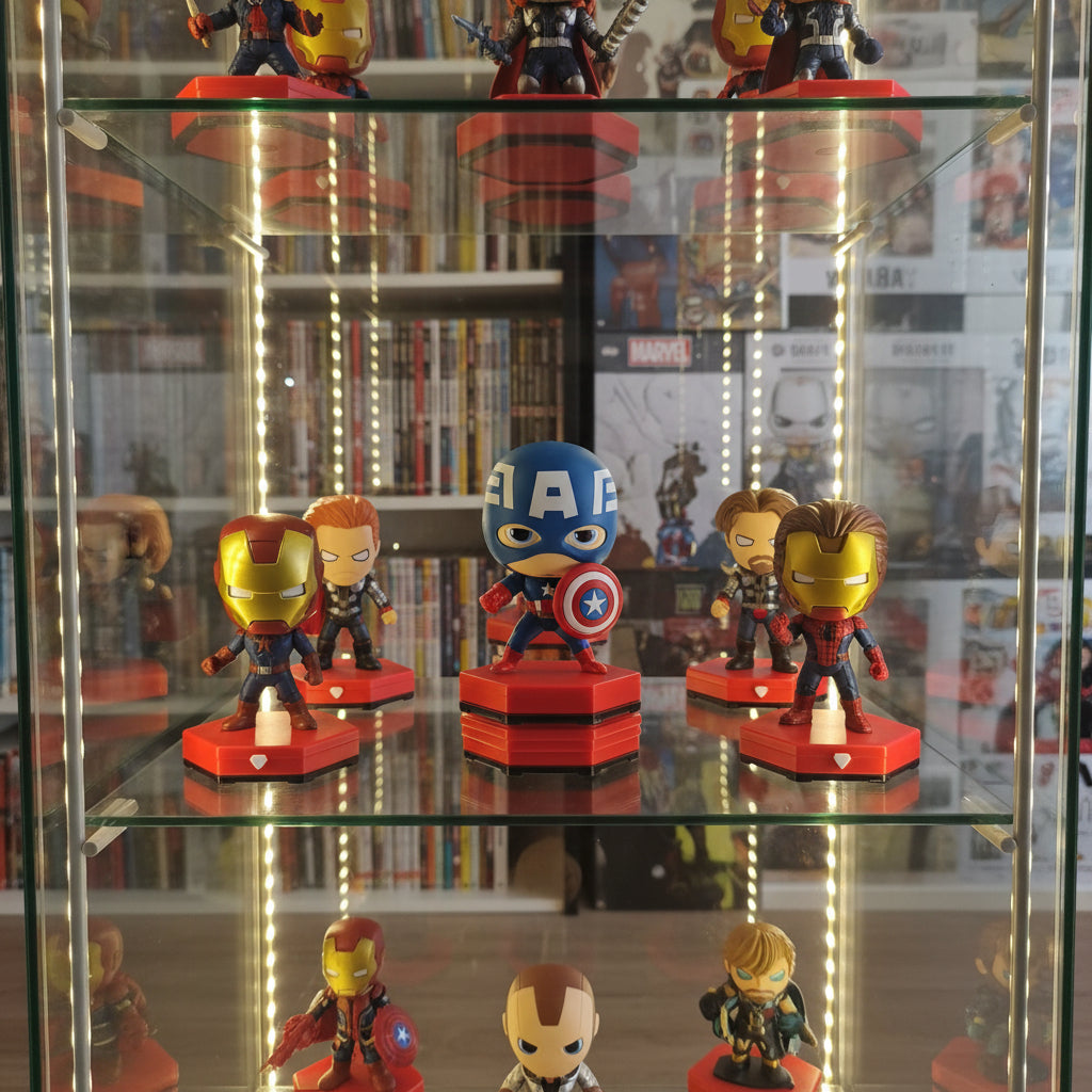 WOW! PODS 4D Marvel Captain America Sammelfigur in einer sechseckigen Verpackung