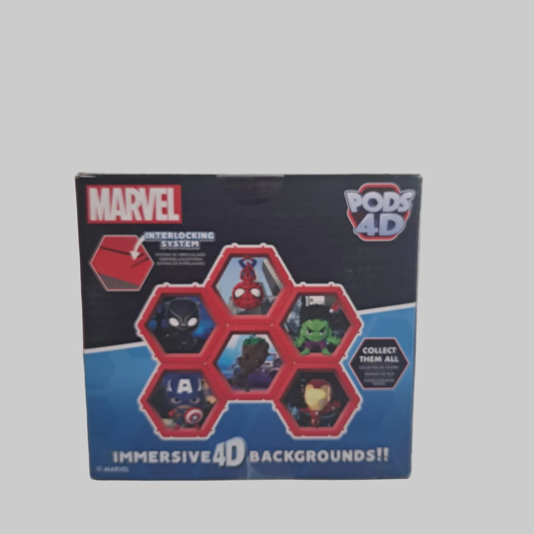 WOW! PODS 4D Marvel Captain America Sammelfigur in einer sechseckigen Verpackung