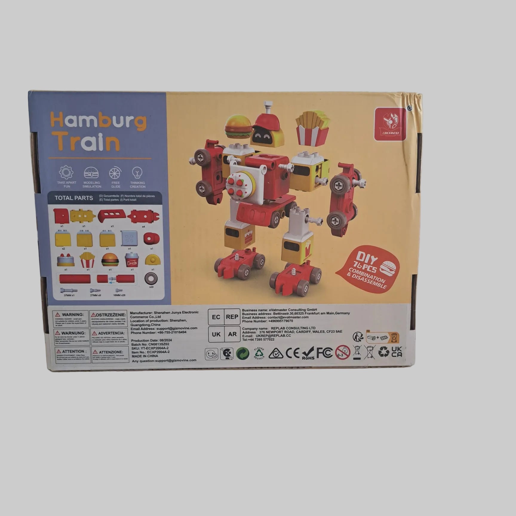 5-in-1 "Hamburg Train" STEM-Spielzeug kann als Zug zusammengebaut oder in einen Roboter verwandelt werden