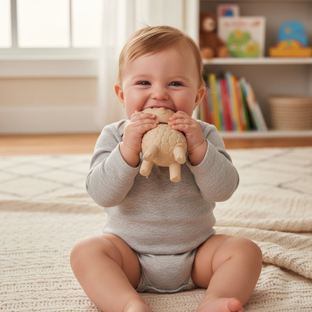Lanco Naturkautschuk-Schaf-Beißring, der sich ideal für Babys ab der Geburt eignet