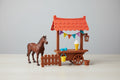 Mattel GXF69 Spirit Miradero Festival Imbisswagen Spielset, das ein Pferd, einen Wagen und Zubehör enthält