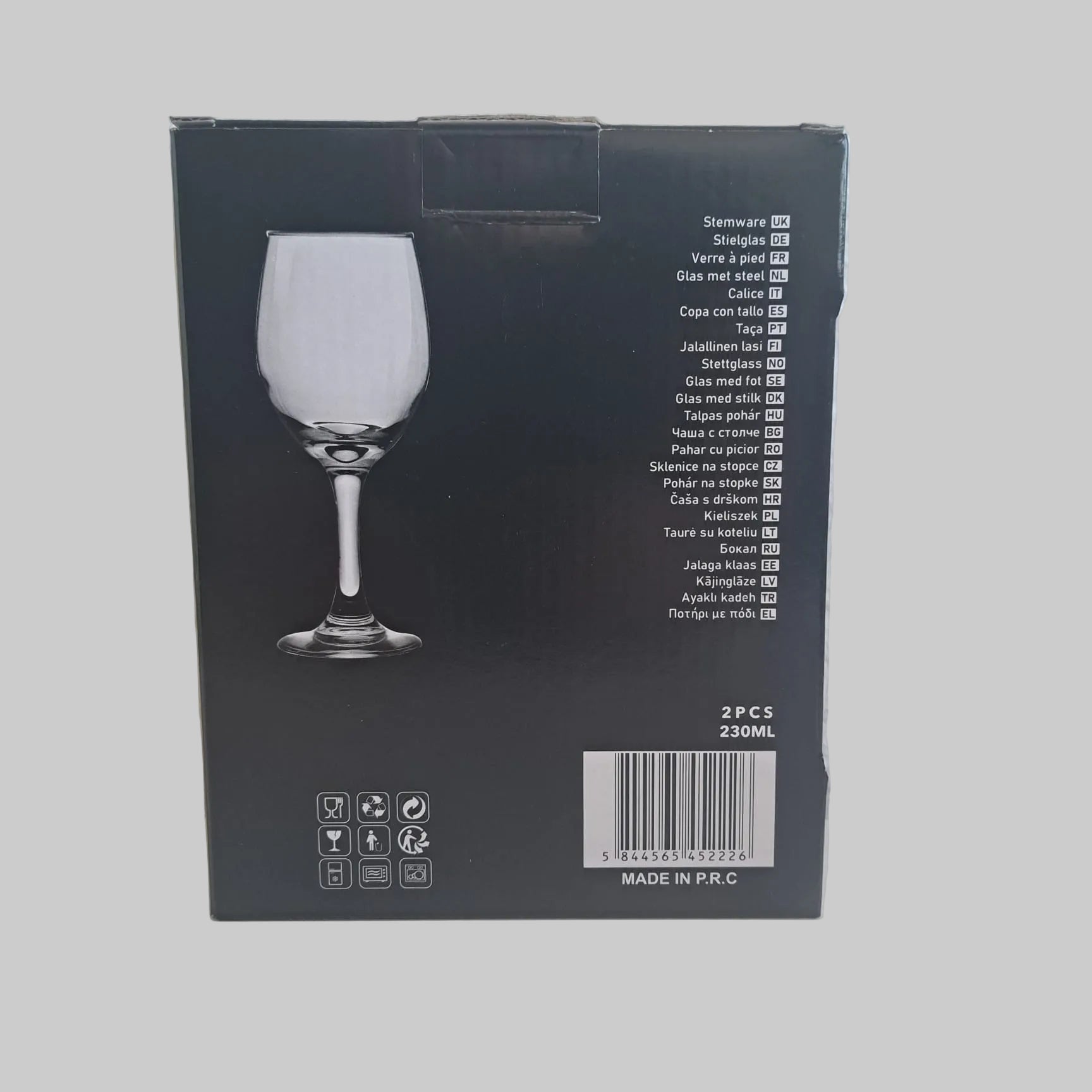 Homeware Special Touch Noirea Weinglas-Set je 230 ml