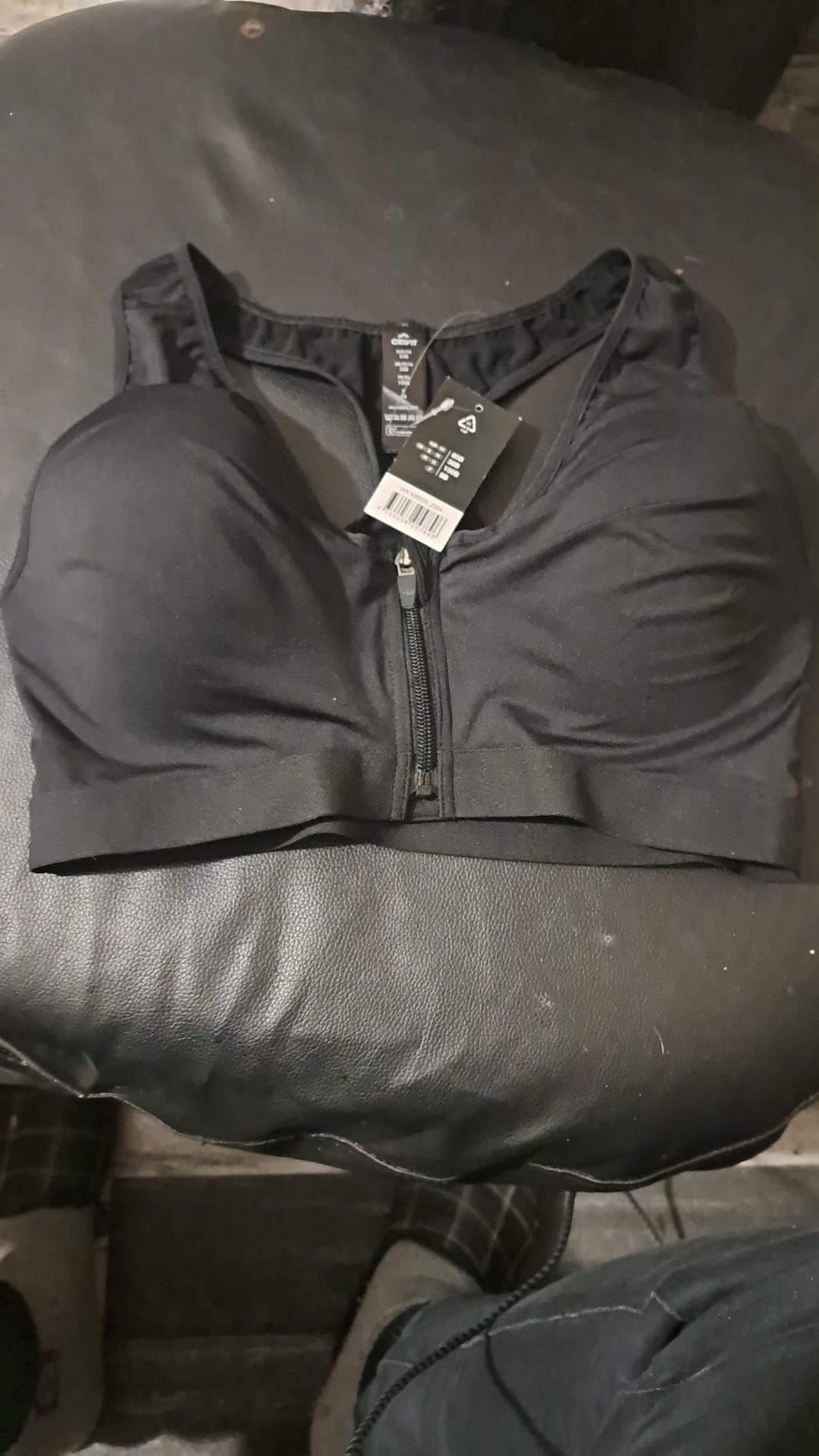 Crivit BH-Schwarz mit Reisverschluss vorn Größe 85B