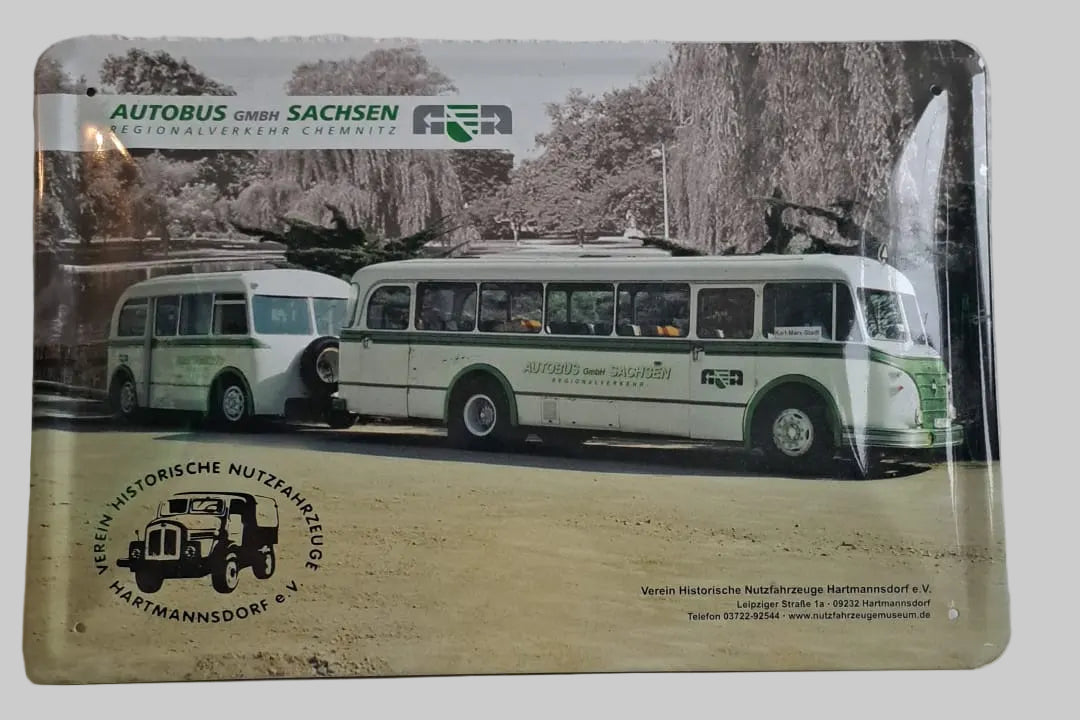 Blechschild Autobus GmbH Sachsen Reginalverkehr Chemnitz