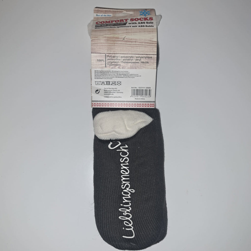 Hüttensocken gefüttert mit ABS-Sohle
