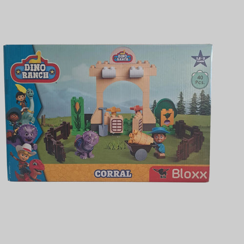 BIG Bloxx Dino Ranch Farm Set mit 40 Teilen für Kinder von 1,5 bis 5 Jahren