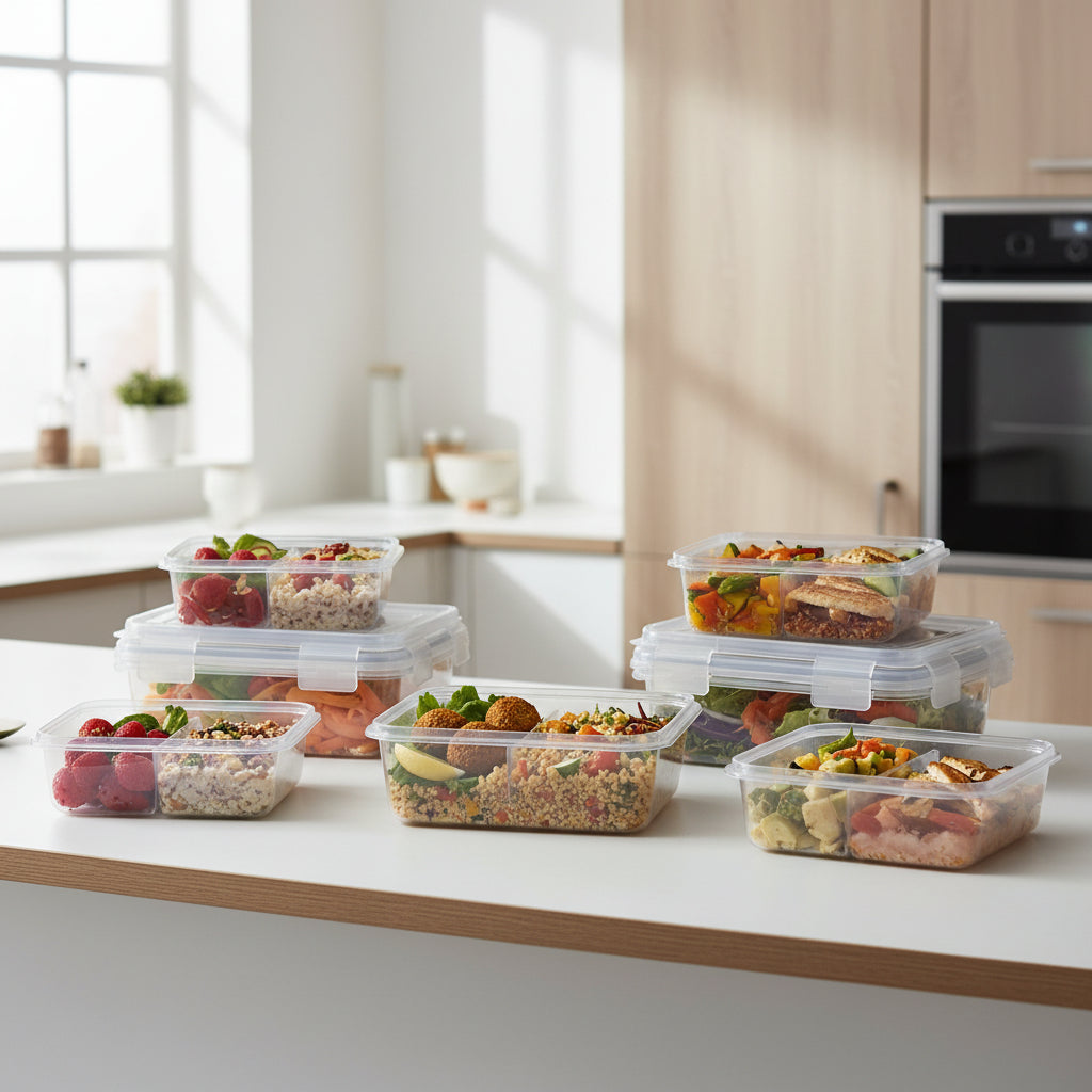 5x Mealprep Boxsen 2 Fächer