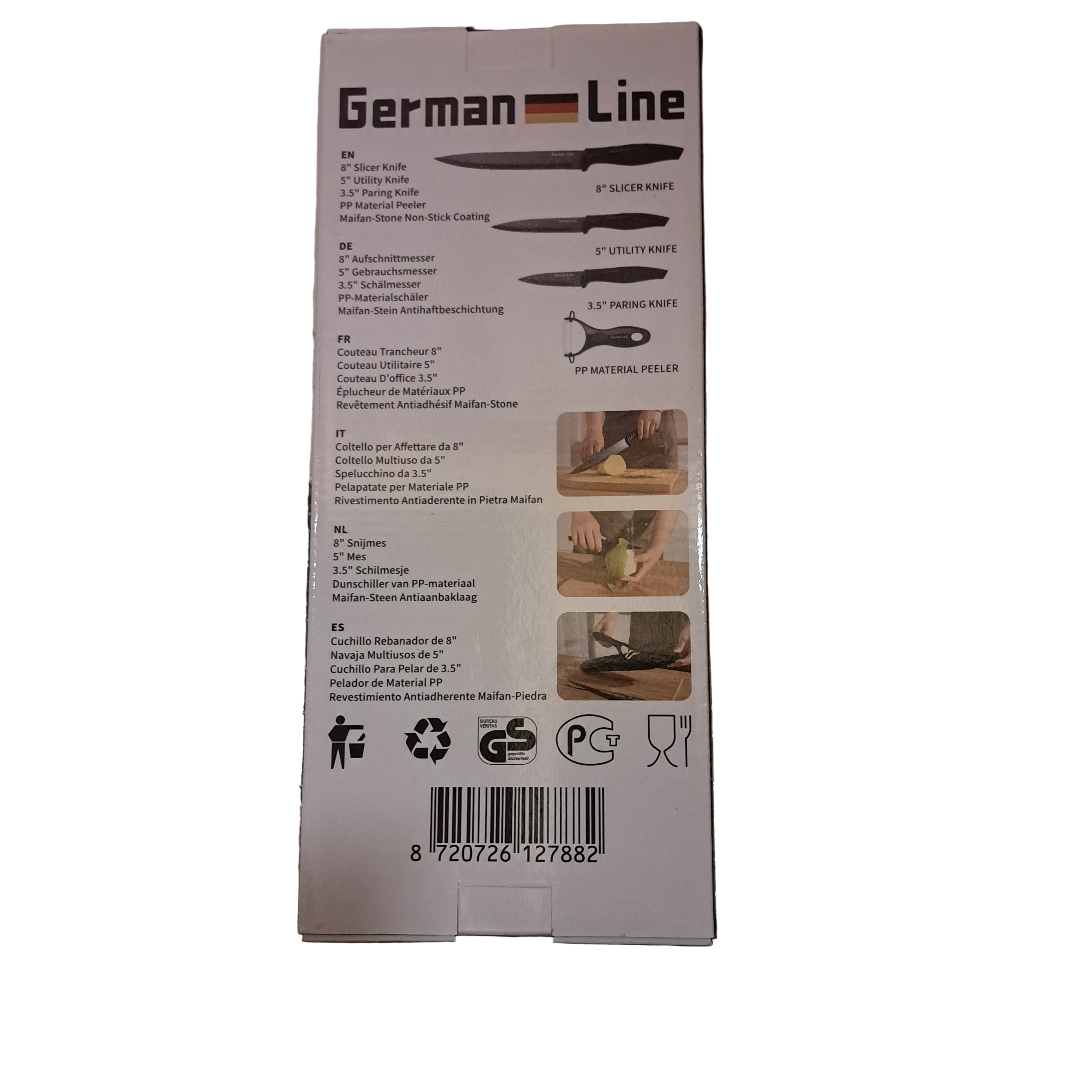 German Line Küchenmesserset 4 teilig.