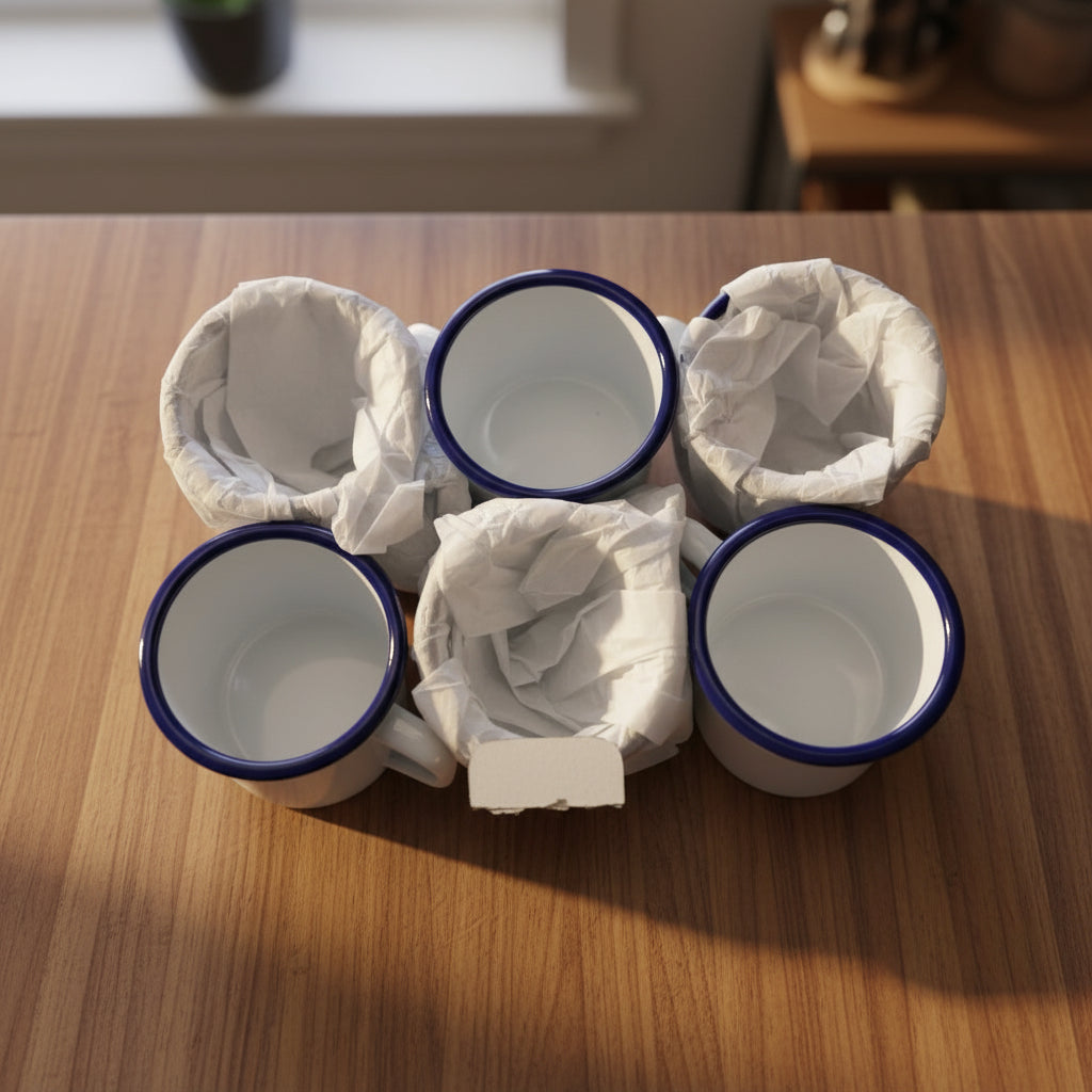 Olympia Metall Kaffeebecher 6 er-Set.