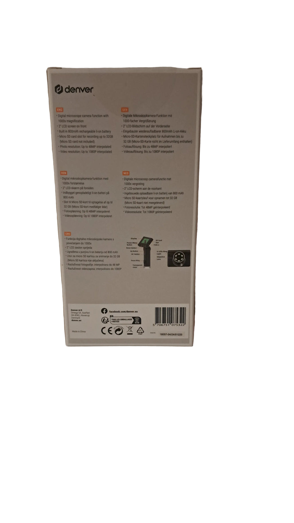 Denver Mikroskop Kamera mit LCD Display.